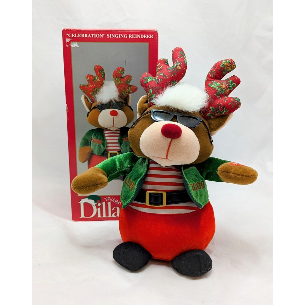 Dillards Trimming 2000 11" Celebration Singing Reindeer
